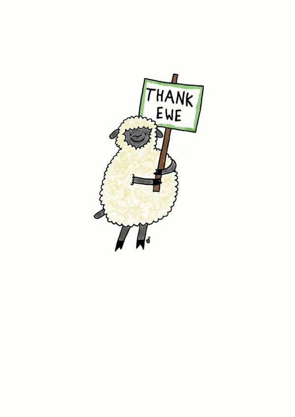 thank ewe Thank You Card 20618 created by Sophie Medland