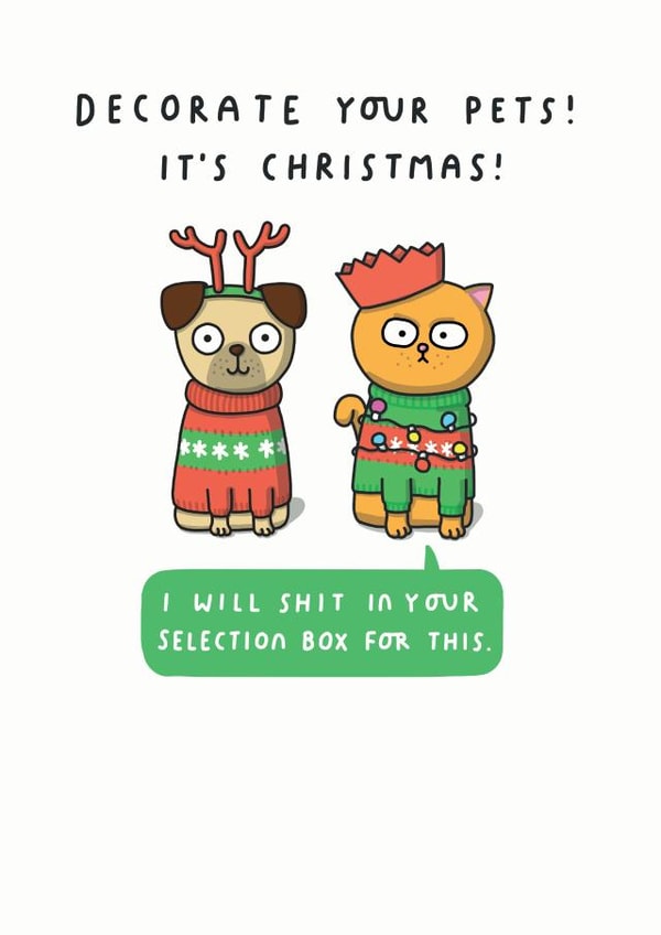 rude sweary Christmas Card 16027 created by mungo and shoddy