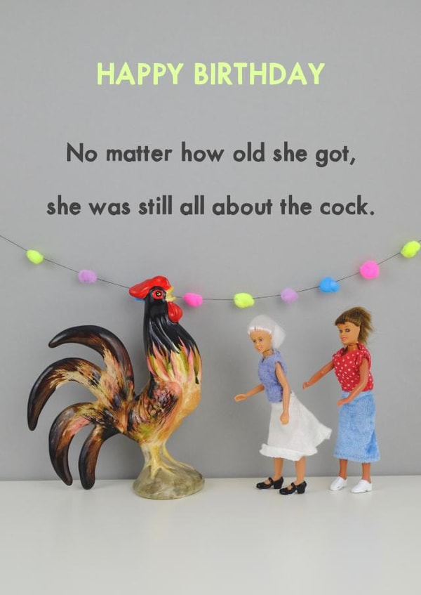 old cock Birthday Card 11585 created by Bold & Bright Cards
