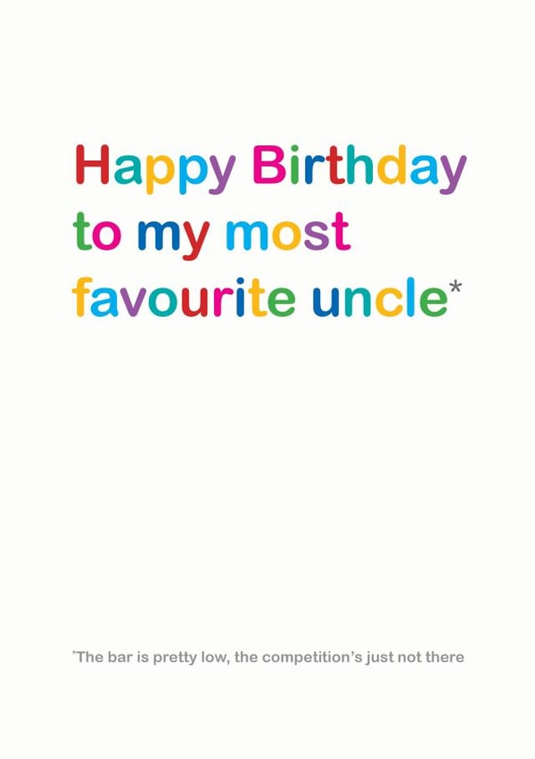 uncle favourite Birthday Card 13051 created by Lisa Jestico