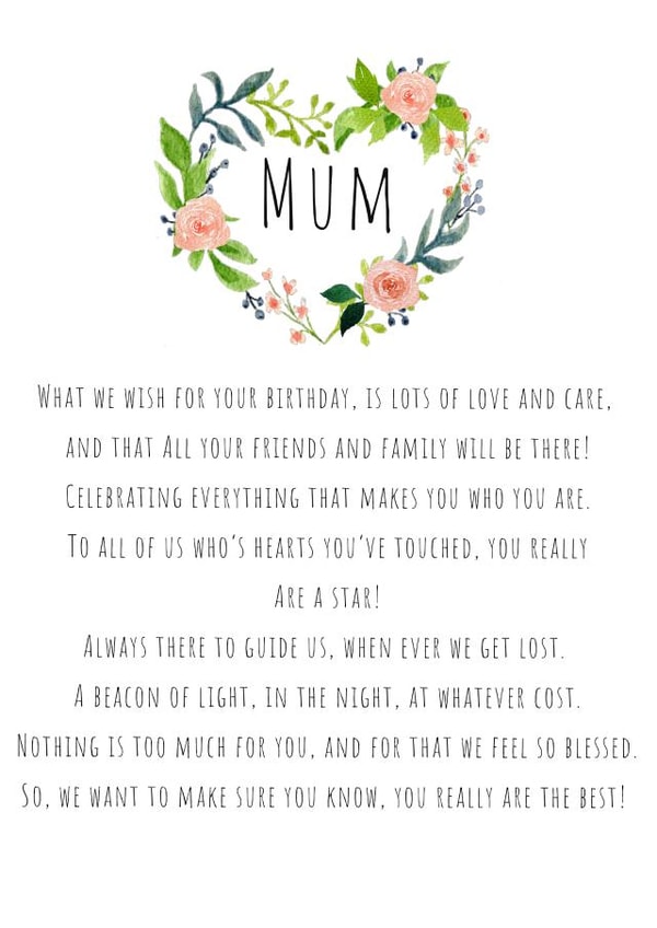 Heartfelt Birthday Card - For Mum - Flowers created by Ami Webster