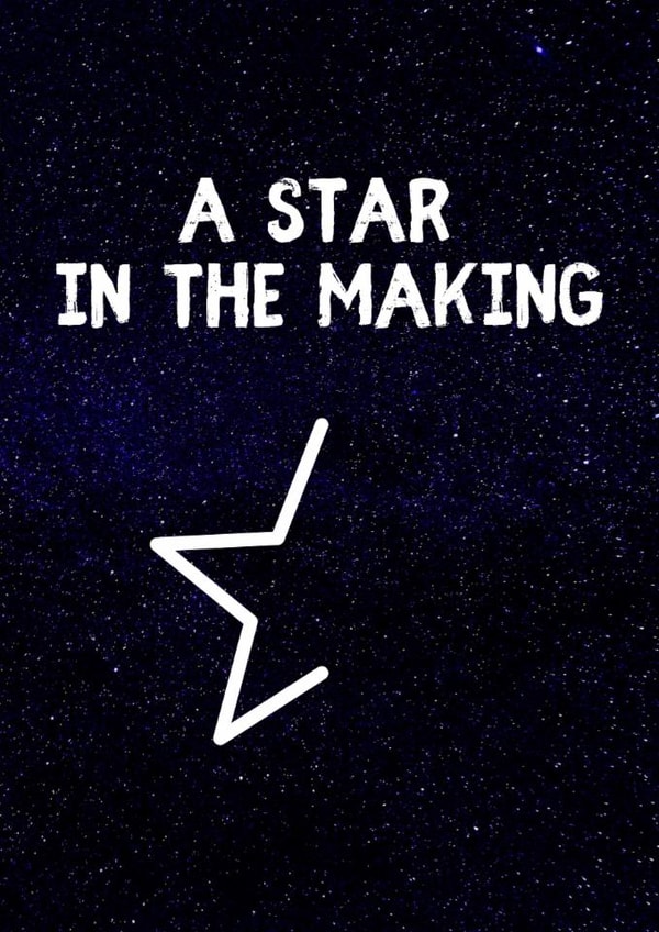 star in the making minimal Congratulations Card 20620 created by Captain Breadbeard Productions