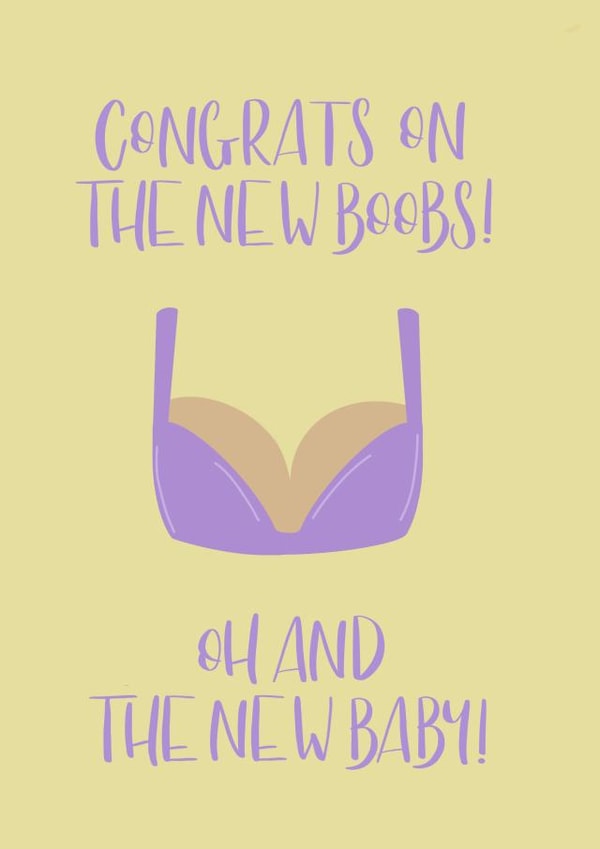 New baby New boobs New Baby Card 13628 created by Laura Did That