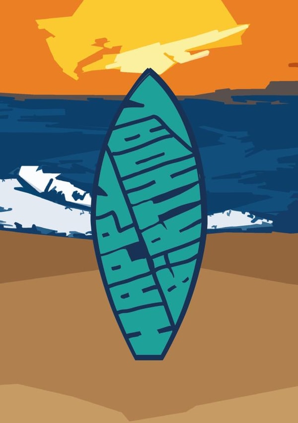 Surfboard Birthday Card created by Tramaine Berry