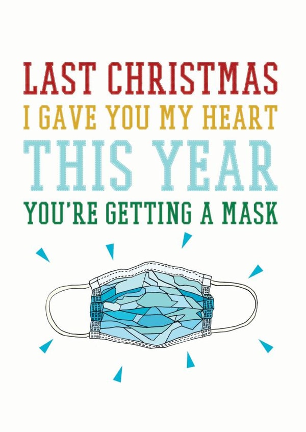 This year getting a mask Christmas card created by Hatched Art