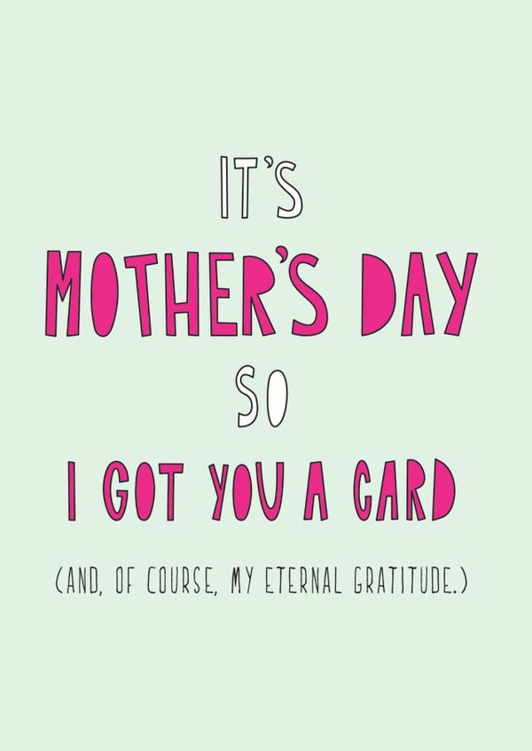 gratitude got you a card Mothers Day Card 28845 created by Redback Cards