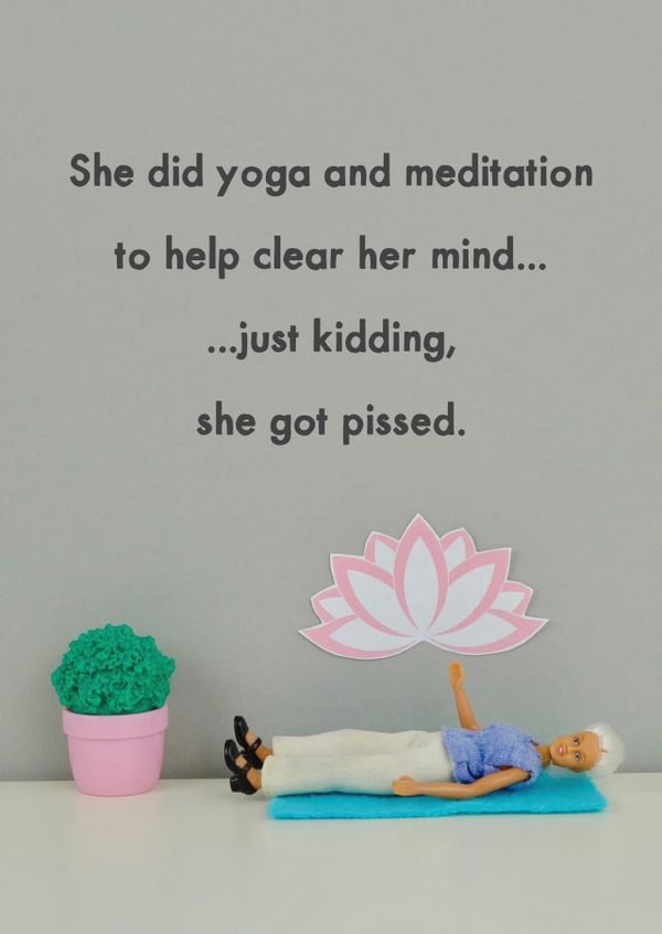 yoga meditation Birthday Card 11611 created by Bold & Bright Cards