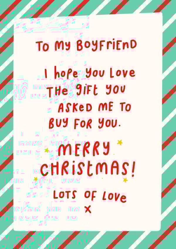boyfriend gay  Christmas Card 42747 created by katie illustrated