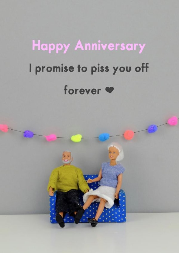 promise piss Anniversary Card 11618 created by Bold & Bright Cards