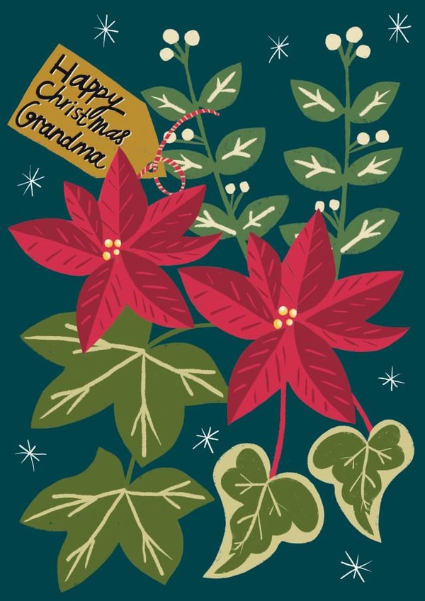 grandma grandmother Christmas Card 17386 created by @AimeeStevens.Design