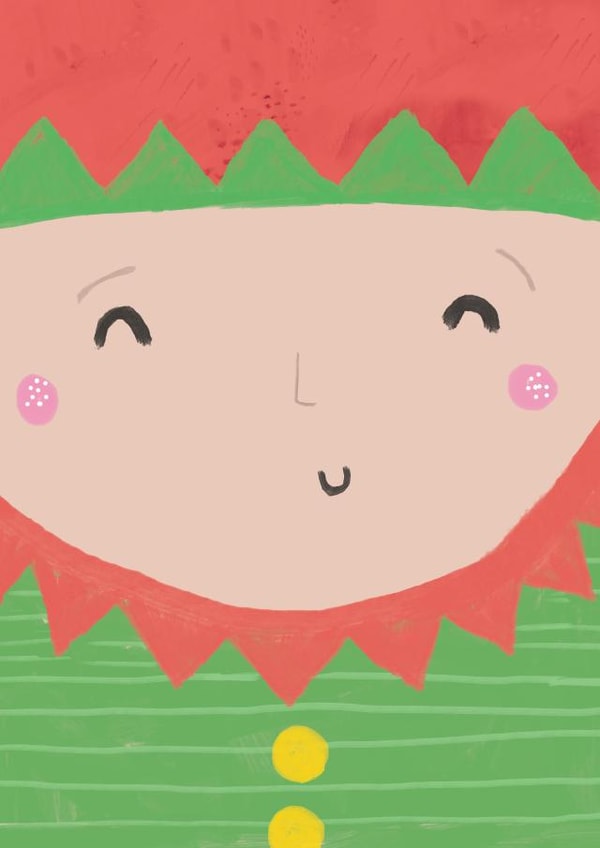 Cute Christmas Elf Illustration - Open send created by Laura Pantony