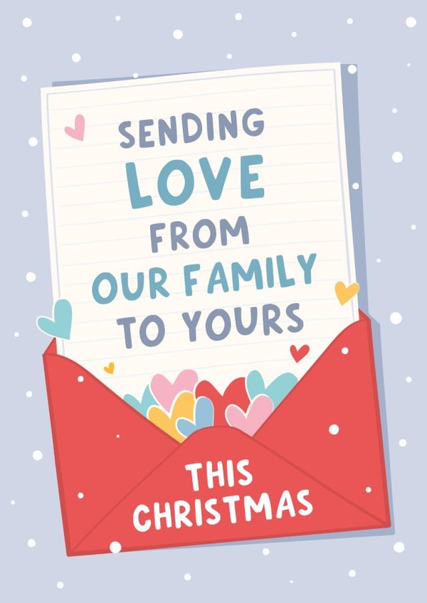 Sending Love Family Christmas Card created by Fliss Muir