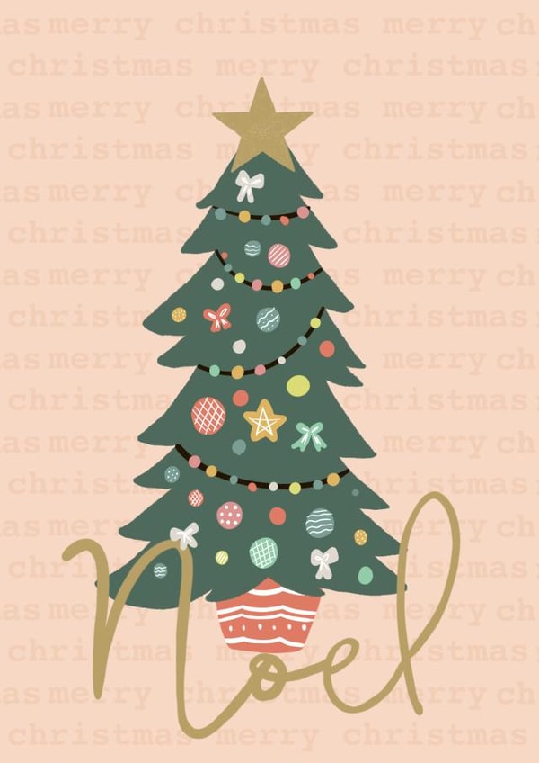 Tree Noel Christmas Card 18618 created by Tiffany Halls