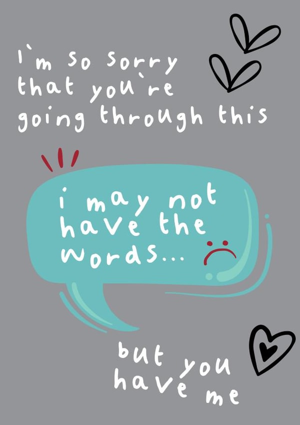 sympathy dont have words Thinking of you Card 19620 created by Chasing Cards