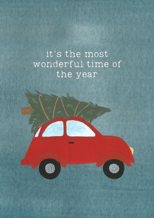 car christmas tree Christmas Card 43085 created by Daisy Humphries