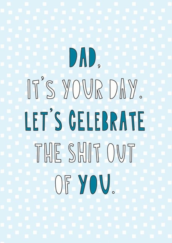 dad rude Birthday Card 28846 created by Redback Cards