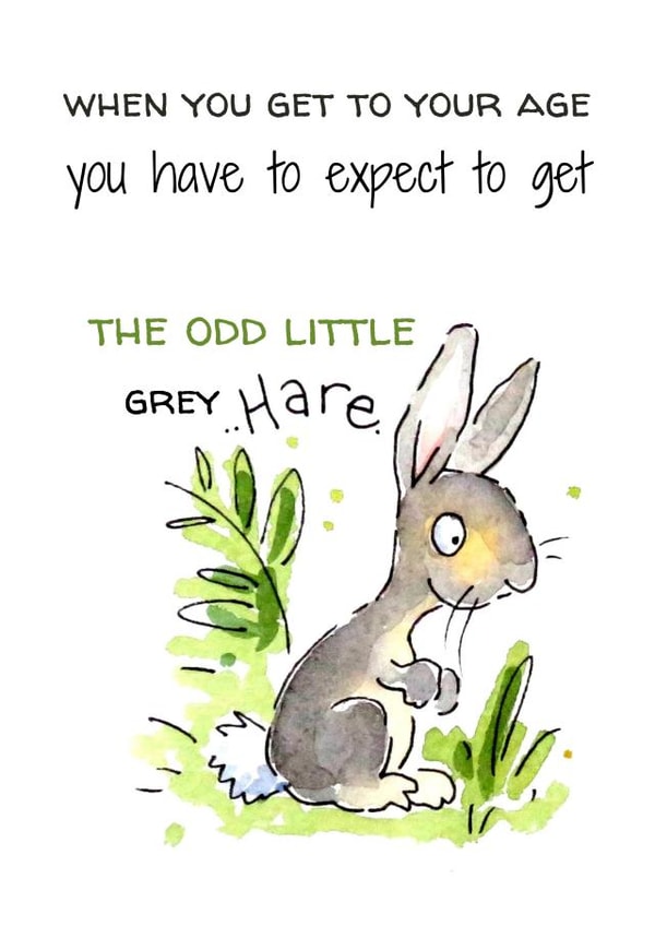 cute hare Birthday Card 16545 created by Kate Garrett