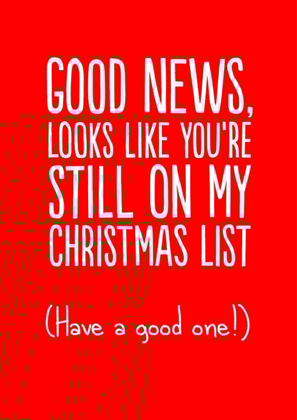good news still Christmas Card 14121 created by The Buddy Fernandez Card Co.