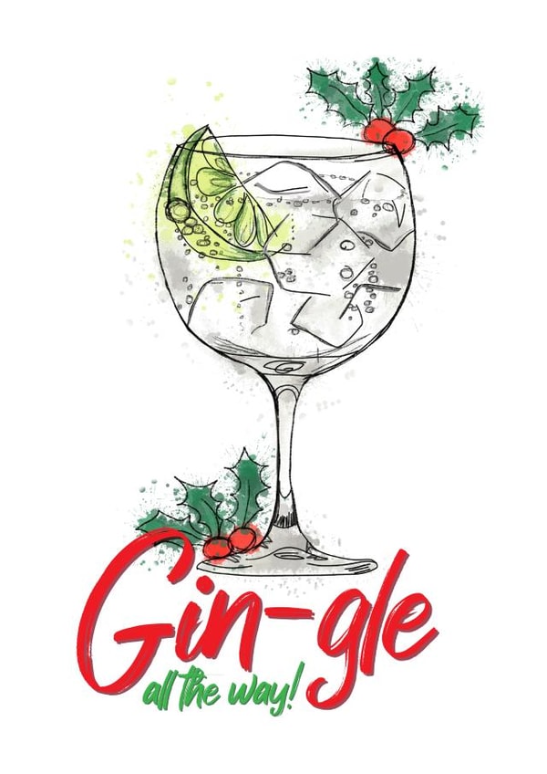 Alcohol adult Christmas Card 42510 created by Close to the bone