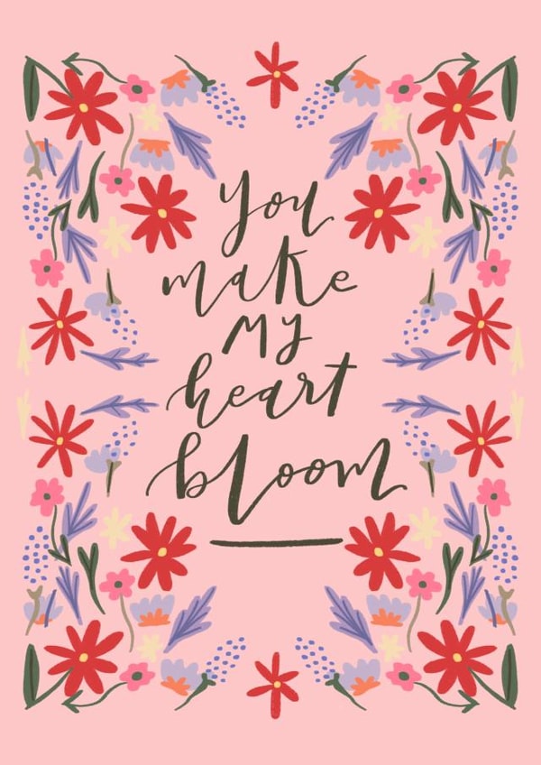you make my heart bloom heart bloom Anniversary Card 20704 created by Beth Wake