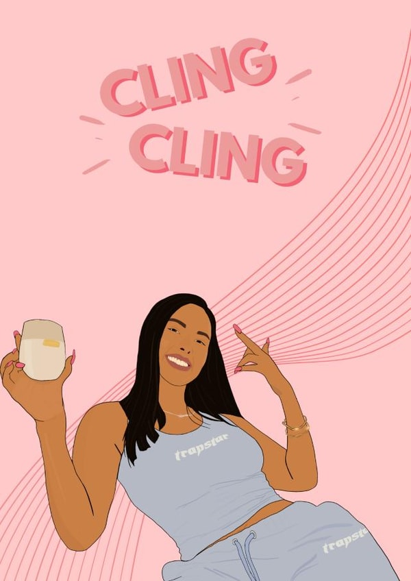 celebrity cling cling Birthday Card 42232 created by TEA Designs