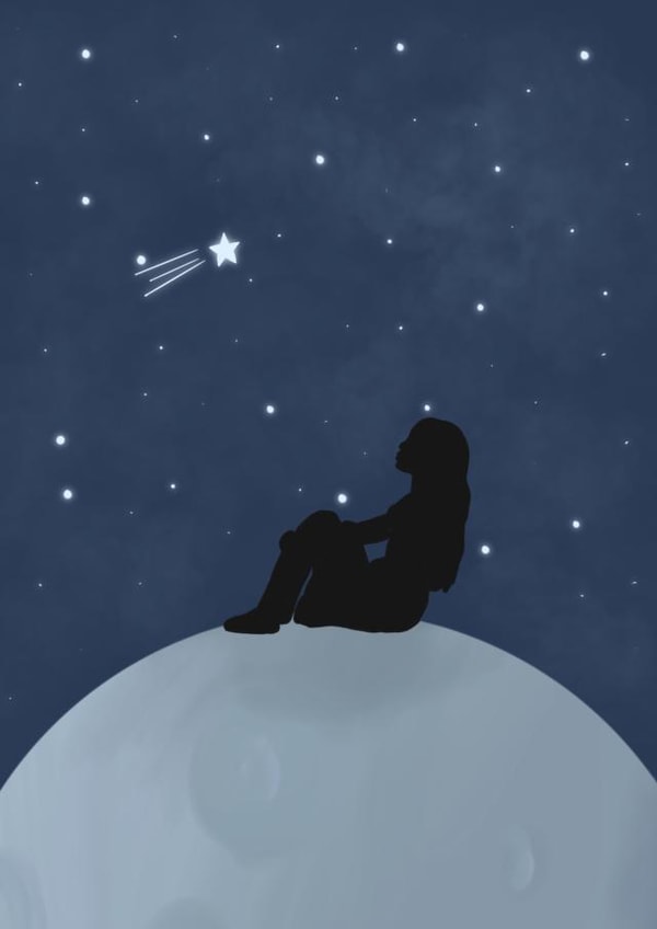 Moon Stars Card 45729 created by T J Illustrations 