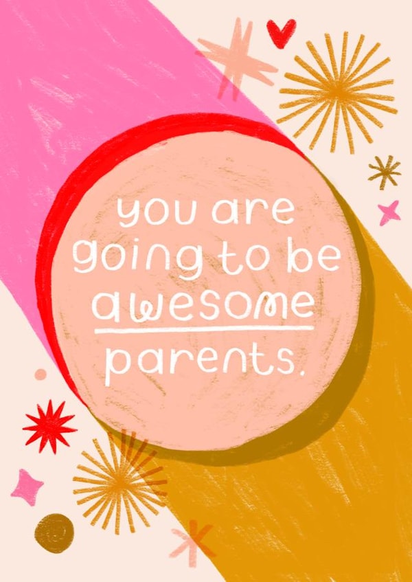 Awesome parents adult Pregnancy Card 20705 created by ONR Shop
