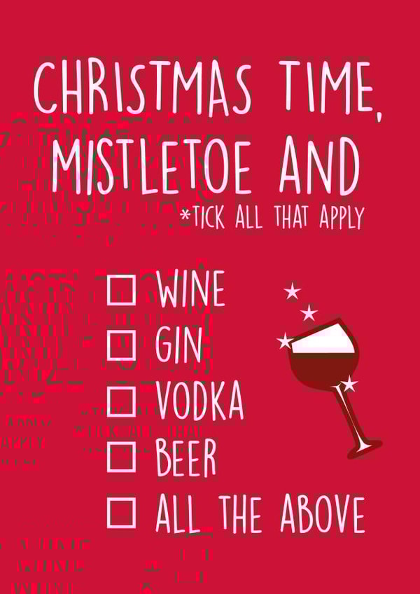 adult alcohol Christmas Card 44208 created by PaperJam Creative