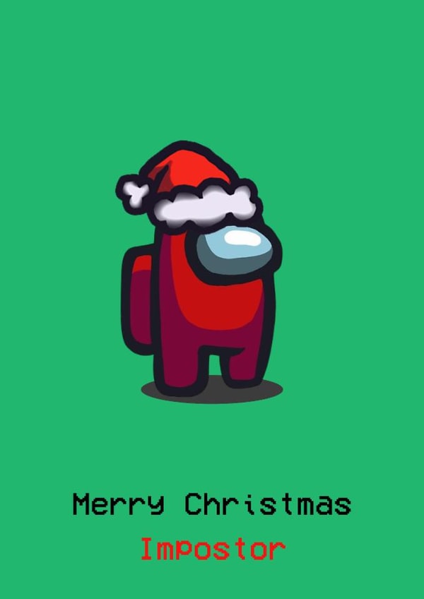 among us imposter Christmas Card 12427 created by Matt Lewis