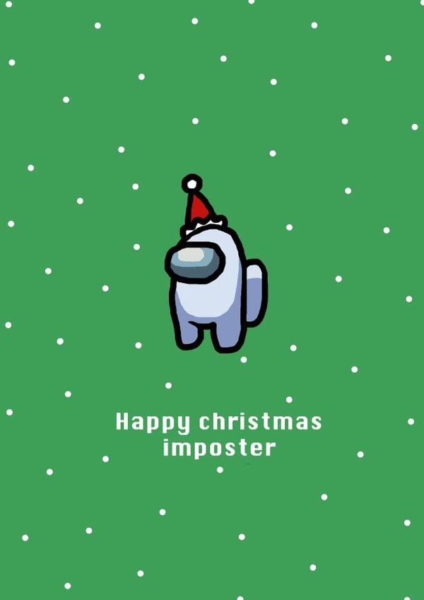 among us imposter Christmas Card 16776 created by Eliza Grace Studio