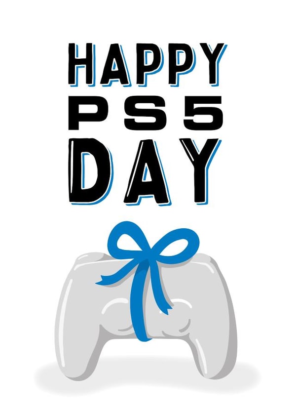 Happy PS5 Day - Playstation 5 Birthday Card created by Mr Muir
