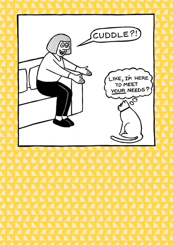 cat cartoon Just because Card 1827 created by On The Prowl Cat Cartoons