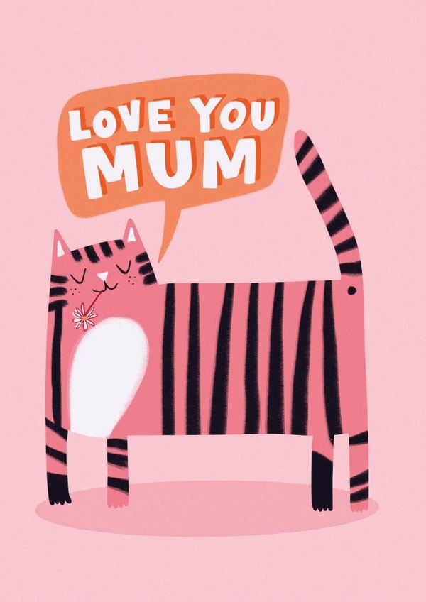 tiger cat Birthday Card 6305 created by Lucy Maggie Designs