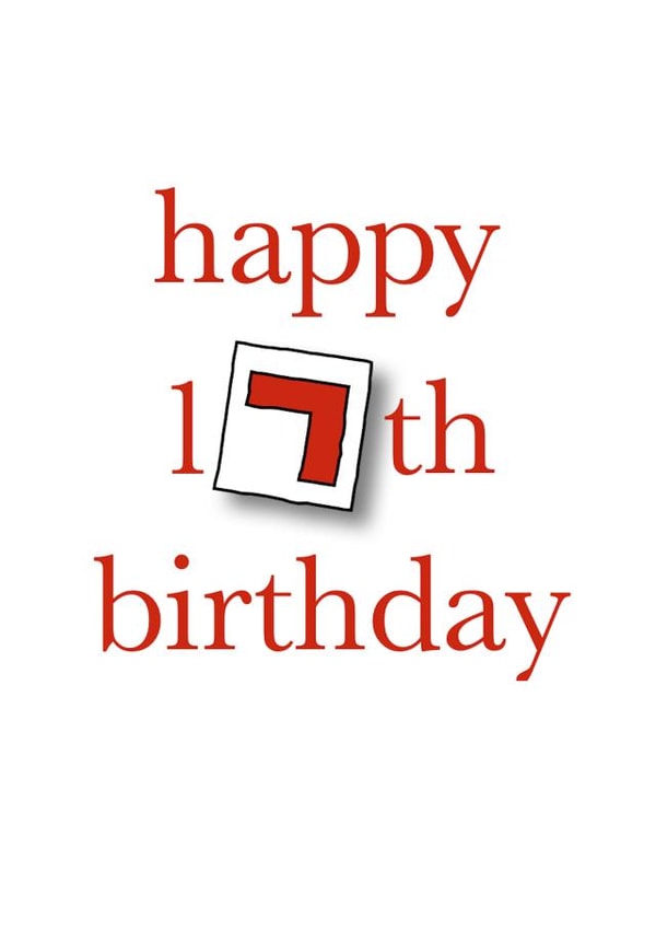 17th learner Birthday Card 20135 created by C+C Cards