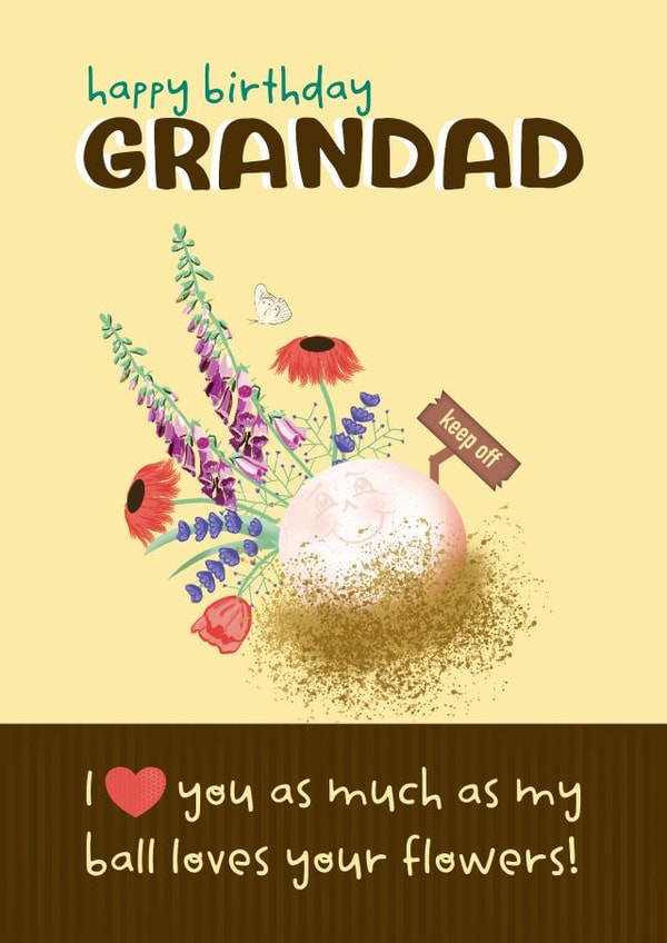 Cute Birthday Card - For Grandad - Gardening - From The Kids created by Milport Studios