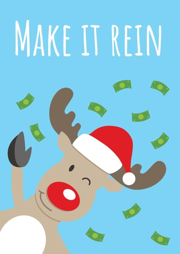 reindeer make it rein Christmas Card 29787 created by Sunnyside Design