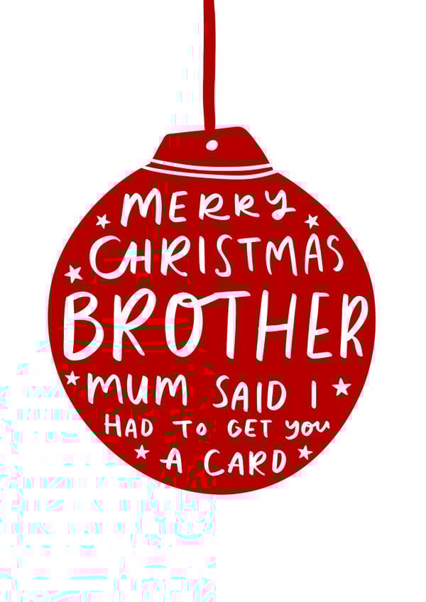 Funny Christmas Card for Brother 1000 created by Studio Yelle