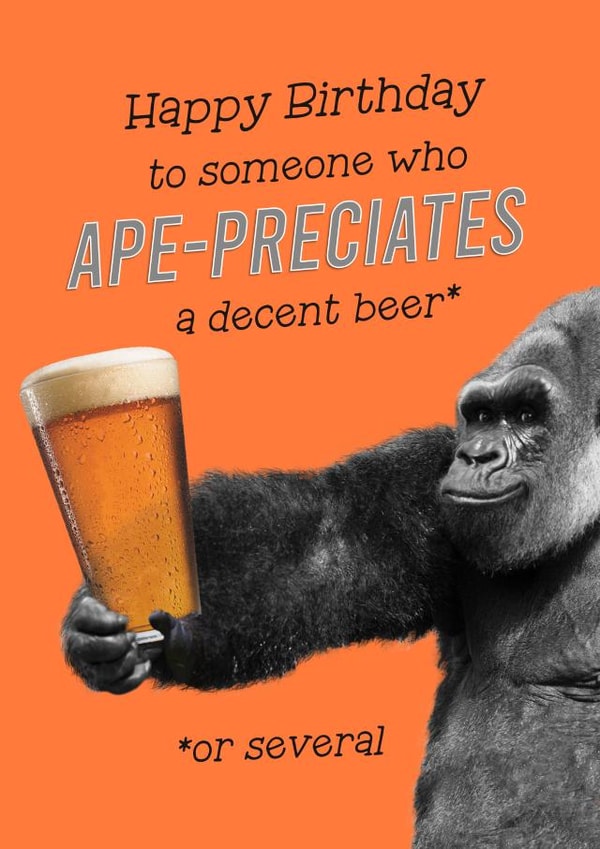 APE-PRECIATES a decent beer created by Pink wink