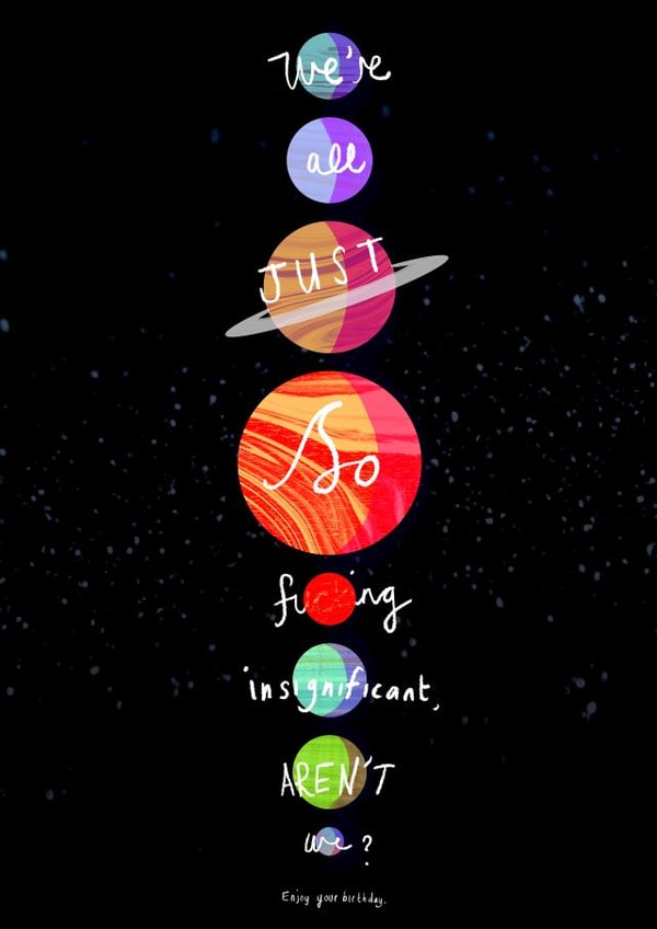 Insignificant Birthday Planets created by Maxine Lee-Mackie