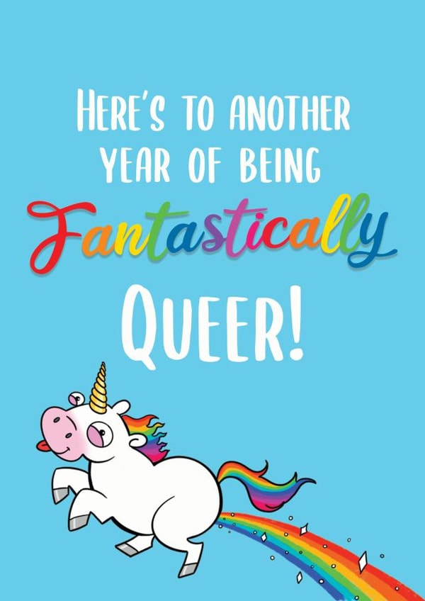 LGBTQ gay Birthday Card 20382 created by Drunken Fairy 