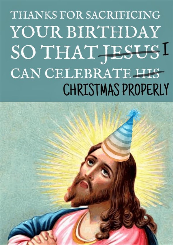 november jesus Birthday Card 14908 created by original fox designs