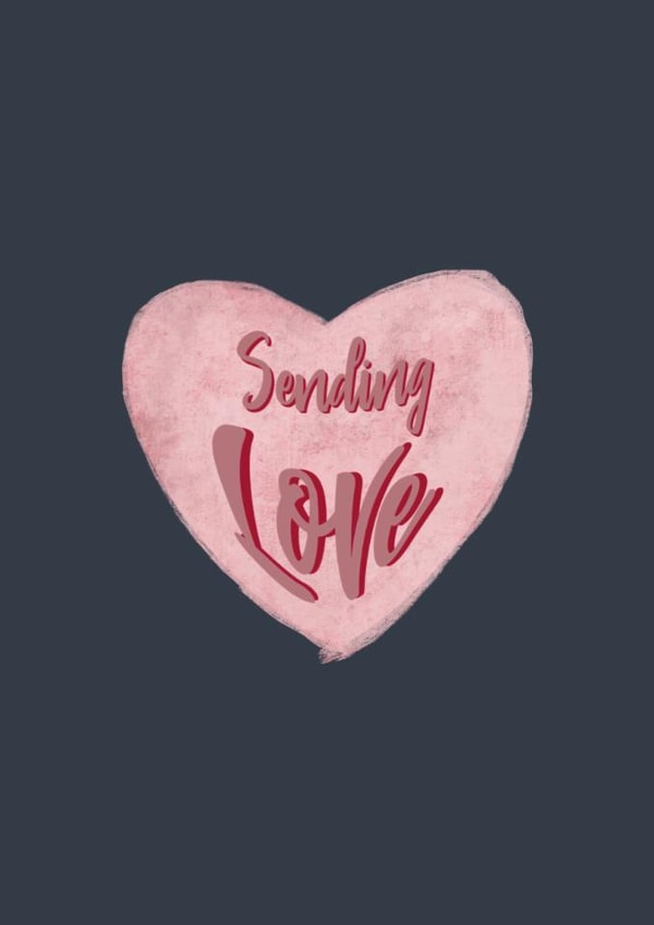 sending love Love Thinking of you Card 19524 created by @cottonfoxprints