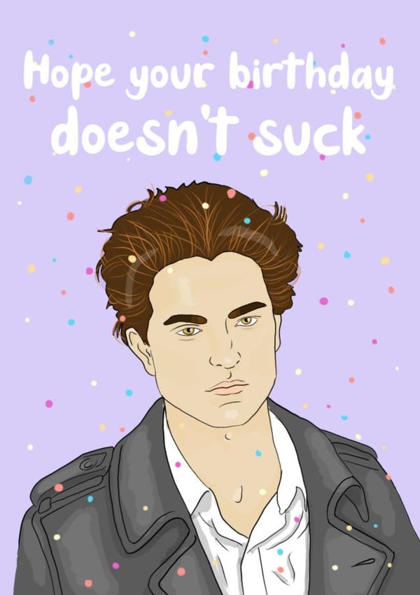Twilight Edward Cullen birthday card created by Pigeon Hole Cards