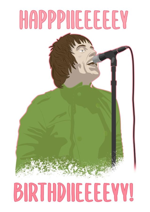 oasis music Birthday Card 19686 created by Billy James Wright