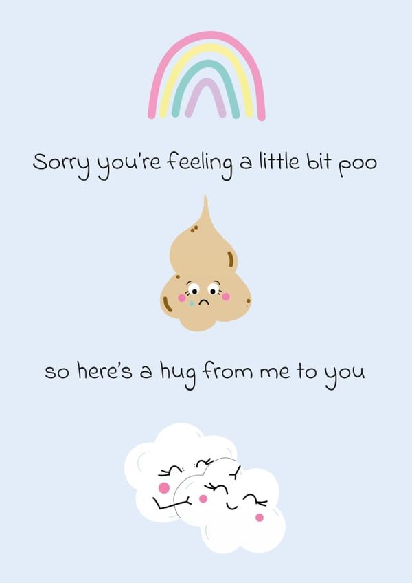 Sending Hugs, Sympathy, Thinking Of You, Friendship created by Quack Animal Art