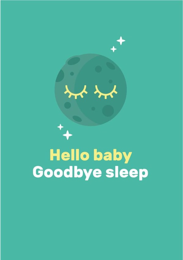 hello baby New Baby Card 20721 created by @designbykinship
