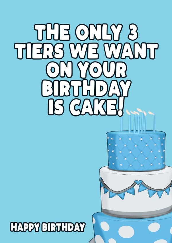 TIER TIERS Birthday Card 30651 created by Filthy Sentiments
