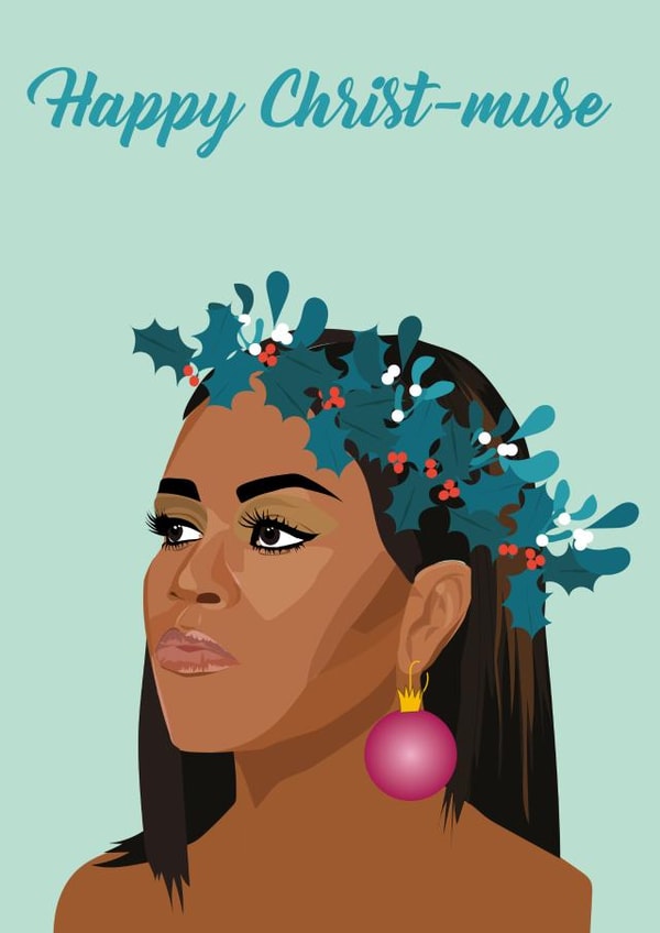 obama michelle obama Christmas Card 20782 created by Laura Niles Design
