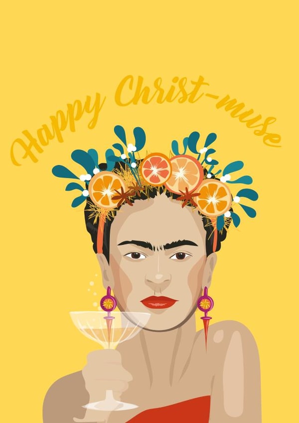 frida muse Christmas Card 20783 created by Laura Niles Design