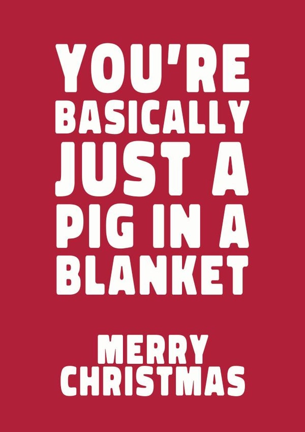 Pig in Christmas Card 16521 created by Kirsty Halliwell